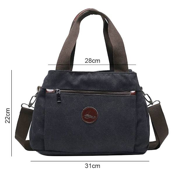 Lærredstaske Messenger Bag GRÅ grey