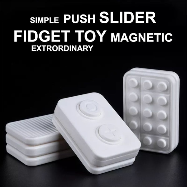 3st Magnetic Fidget Sliders EDC Push Clickers Slumpmässig färg