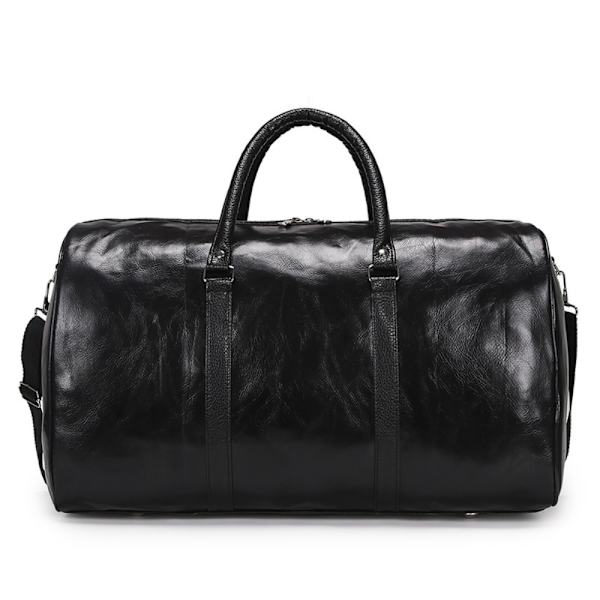 Bagage Holdall PU Läder Duffle SVART Black