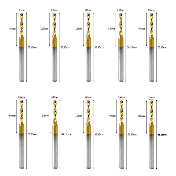 Twist Drill Bit Metal Bor Bit 0,4X6,5MM 0.4x6.5mm