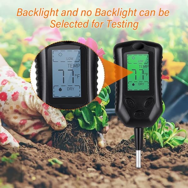 4-i-1 Soil Meter Moisture PH Meter Lysintensitet