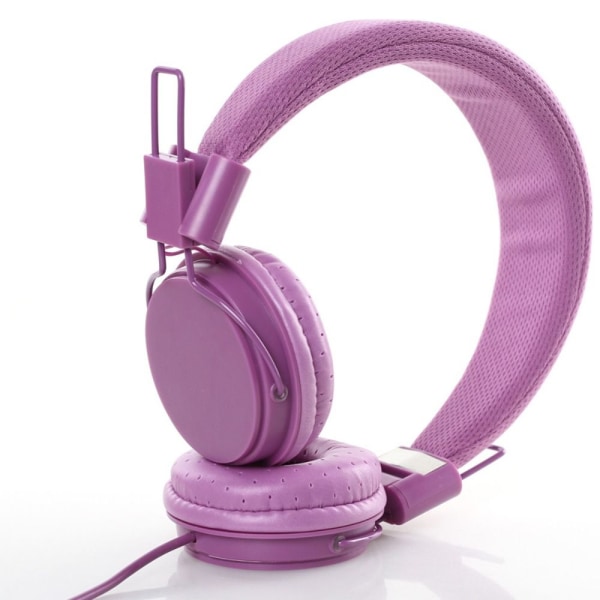 Trådbundna hörlurar Snygga hörlurar med pannband LILA Purple