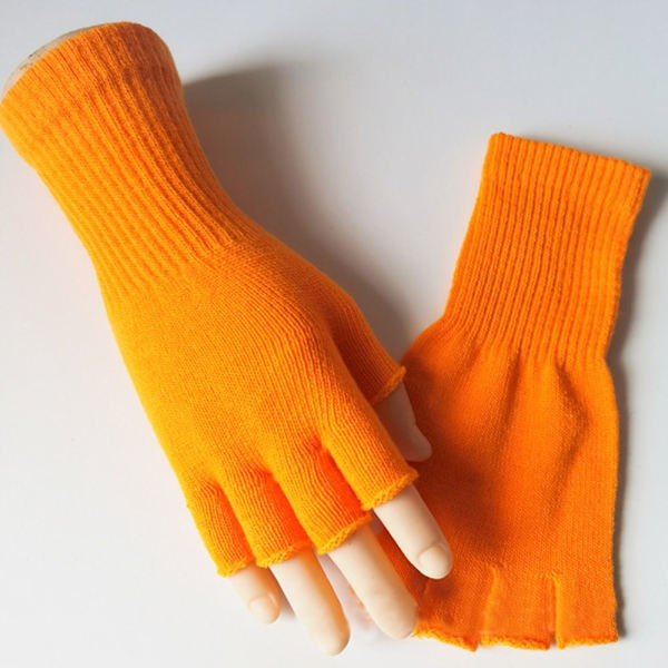 Neulotut hanskat Pitkät lapaset ORANSSI Orange