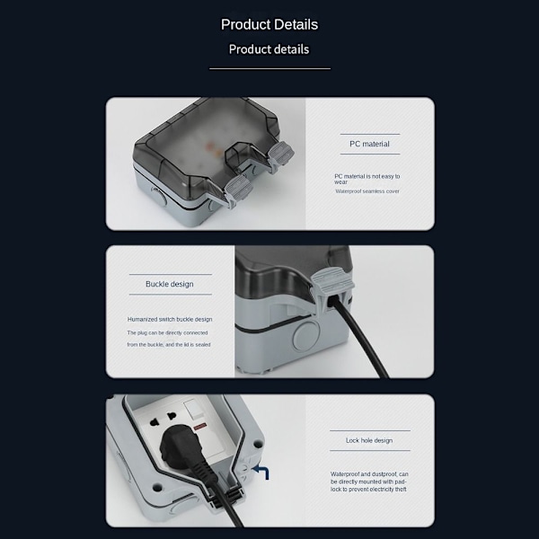 Socket Box Switched Socket Vanntett