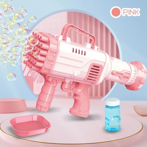 Elektrisk boblepistol Gatling boblemaskin ROSA Pink