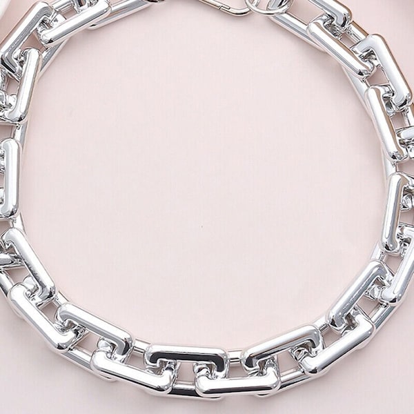 CCB lyhyt kaulakoru Choker Chain SILVER Silver