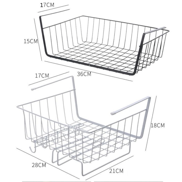 Kitchen Organizer Hylle Kjøkken Hylle Organizer SVART L L Black L-L