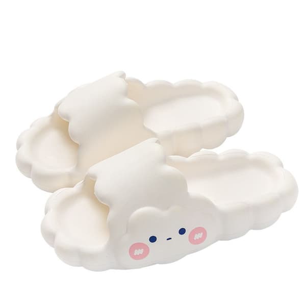 Sommar Kvinnor Tofflor Cloud Design Mjuksulor white 36-37-36-37