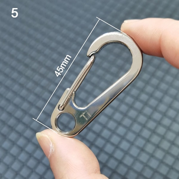 D Karbinhake D-Ring Nyckelring 5 5 5