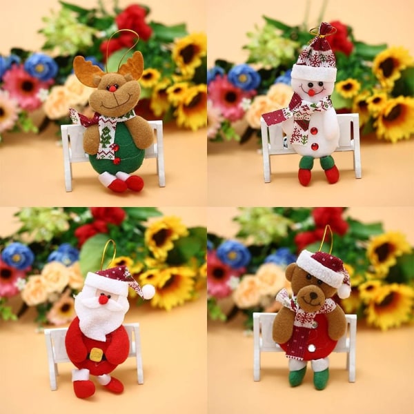 4st Xmas Tree Hängande Jul Plysch Doll Ornaments SET SET SET