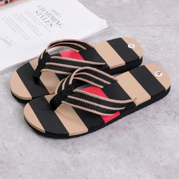 Mænd Hjemmesko Fritid Flip Flops SORT-44 SORT-44 Black-44