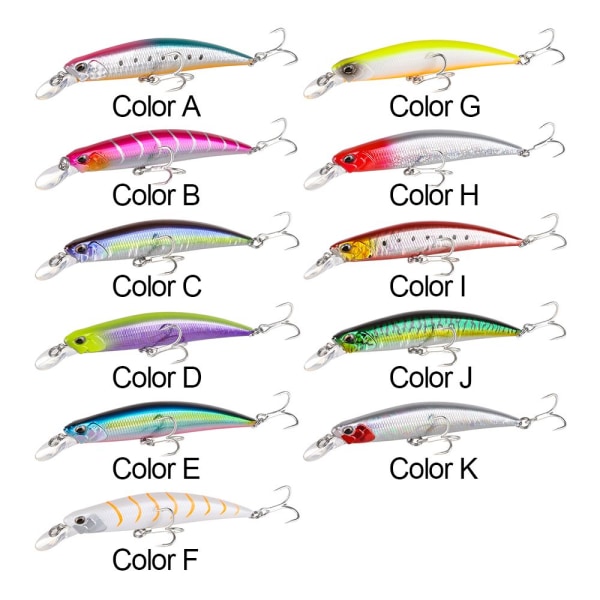 Sjunkande Minnow Baits Fiskkrokar FÄRG A FÄRG A Color A