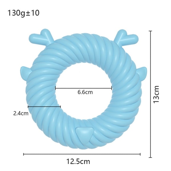 Hundtugg leksaker Rådjur Circle Shape Tandrengöring blå