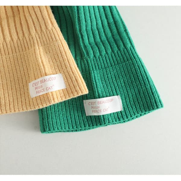 Nyfødt Skjerf Cap Solid Pullover Lue BRUN brown