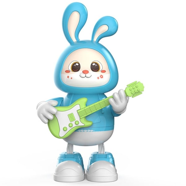 Dancing Bunny Toy Guitarist Kanin Dancing Toy BLÅ blue