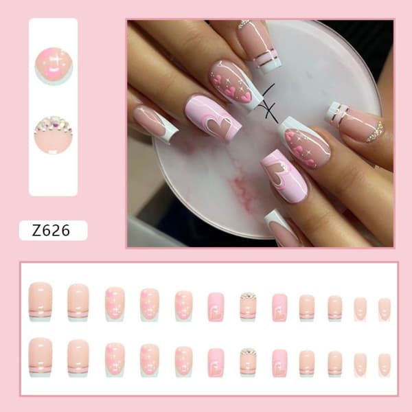 24st False Nails Long Square W460 W460 W460