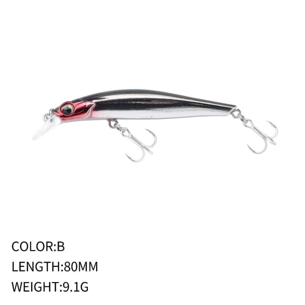 sjunkande Minnow Baits Fiskkrokar F F F