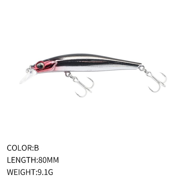 synkende Minnow Baits Fiskekroge E E E