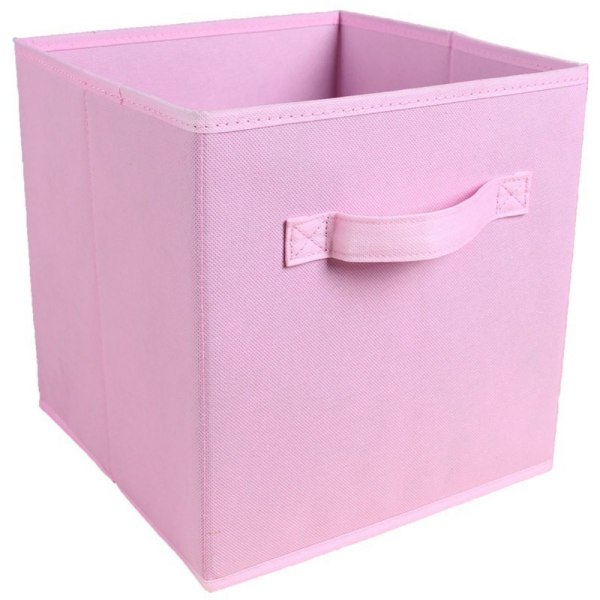 Lerret Oppbevaring Foldeboks ROSA pink