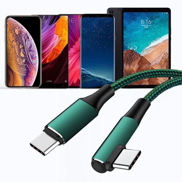 Typ C-kabel USB-C-datasladd GRÖN 0,5M Green 0.5m