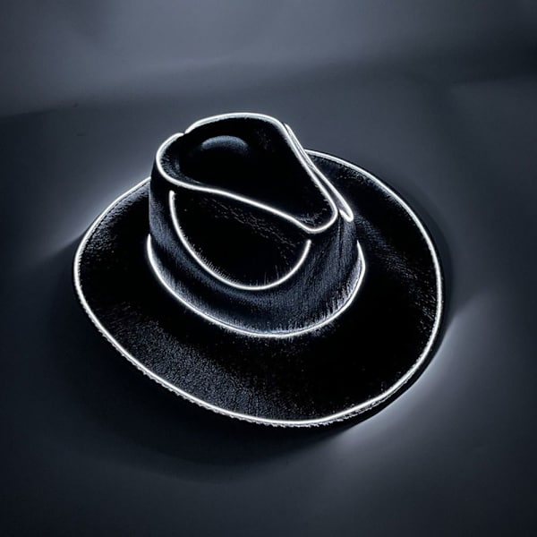 Langaton Led Cowboy Hat Irisoiva Jazz Hat MUSTA black