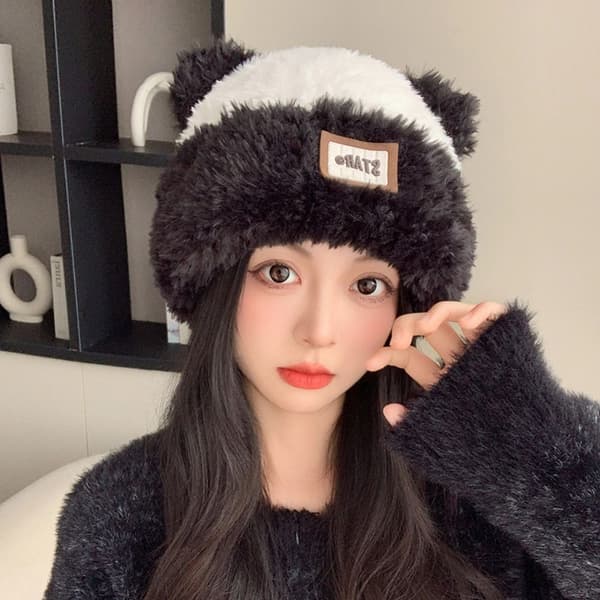 Strikket Hat Bear Ear Hat 1 1 1