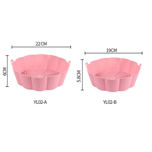 Air Fryer Silikonpute For Air Fryer 19CMPINK ROSA 19cm