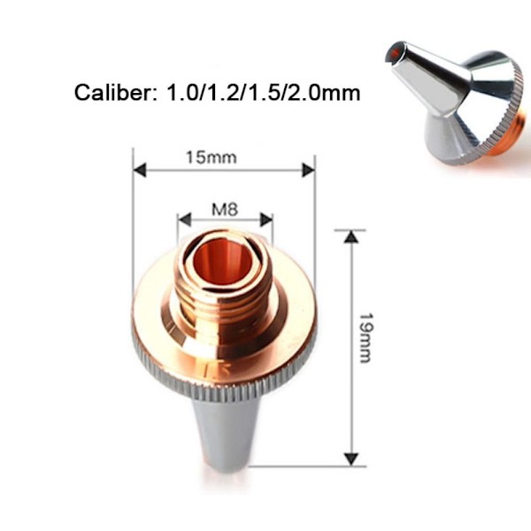 Lasersvetsmunstycke Svetsbrännare DUBBELLAGER 1,0MM DUBBEL Double Layer 1.0mm