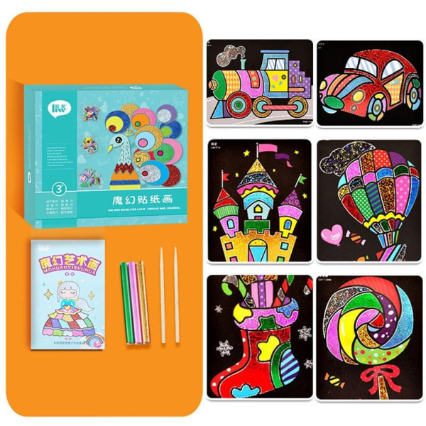 9/12/15/20stk Sticker Painting Art Kits Magic Transfer Paper 15pcs-A