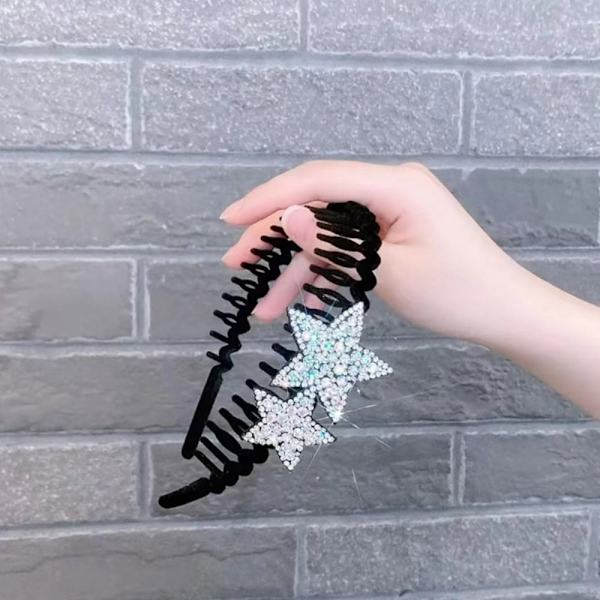 Pannebånd Rhinestone Comb Rhinestone Pannebånd HVIT white