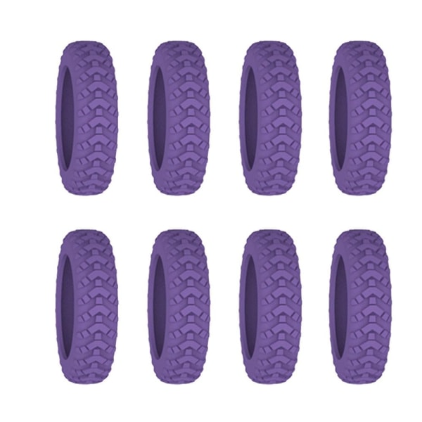 8 kpl / set Matkalaukkujen pyörän kengät Matkalaukun pyörien suoja purple 8pcs-8pcs