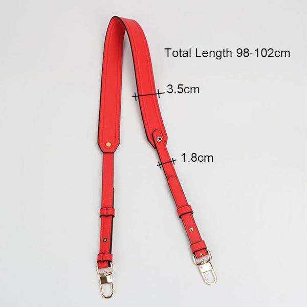 Handväska i äkta läder Axelrem Crossbody-rem MÖRKRÖD dark red