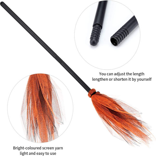 Witch Broom Kids Cosplay Flying ORANGE Orange