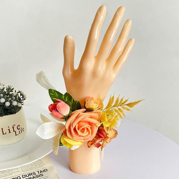 Rose Håndledd Bracet Bride Håndledd Blomster BLÅ Blue