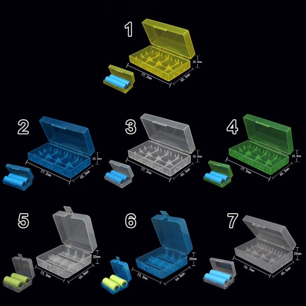 2 Batterikasse Batteriholder Oppbevaring 1 1 1