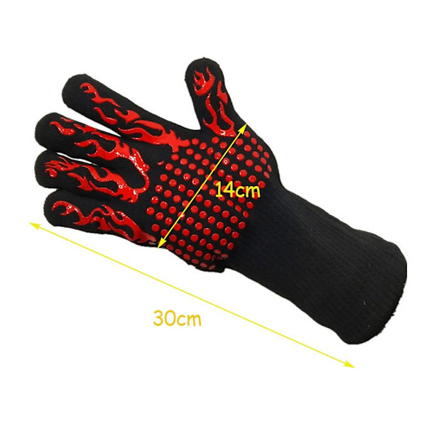 1 par Hansker BBQ Ovnshansker SORT 30CM black 30cm