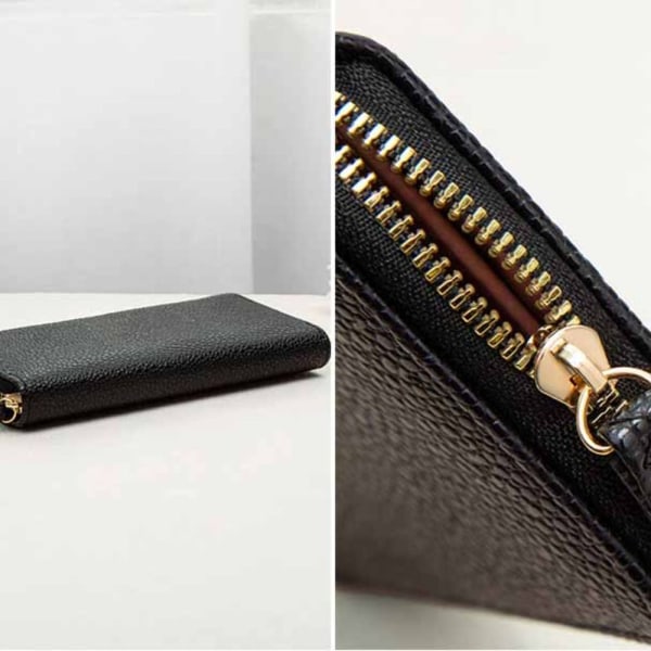 Tassel Wallet Clutch Kukkaro MUSTA L black L