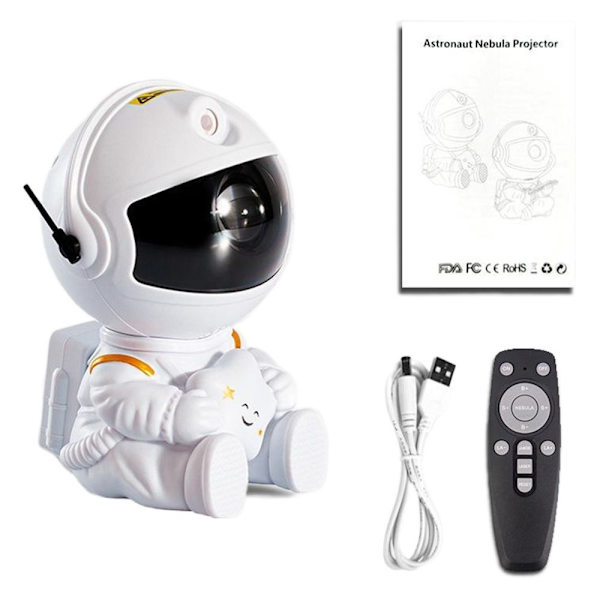 Astronaut Stars Projektor Projektor Lampe HVID 1 1 white 1-1