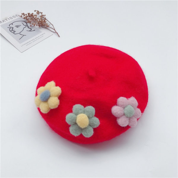 Lapset Baretit Lippalakit Lapset Artist hattu PUNAINEN red