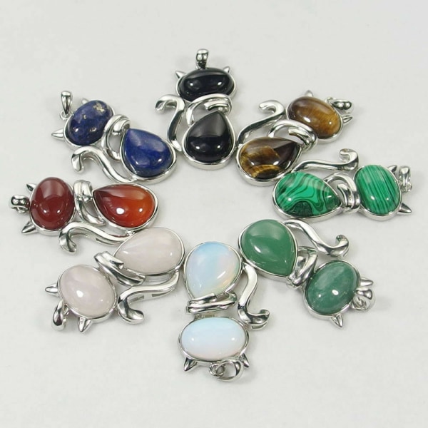 Cat Pendant Halsband Stenhängen 1 1 1