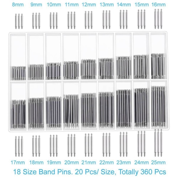 Watch Reparationssats Watch Pins Spring Bars Tool 360Pcs