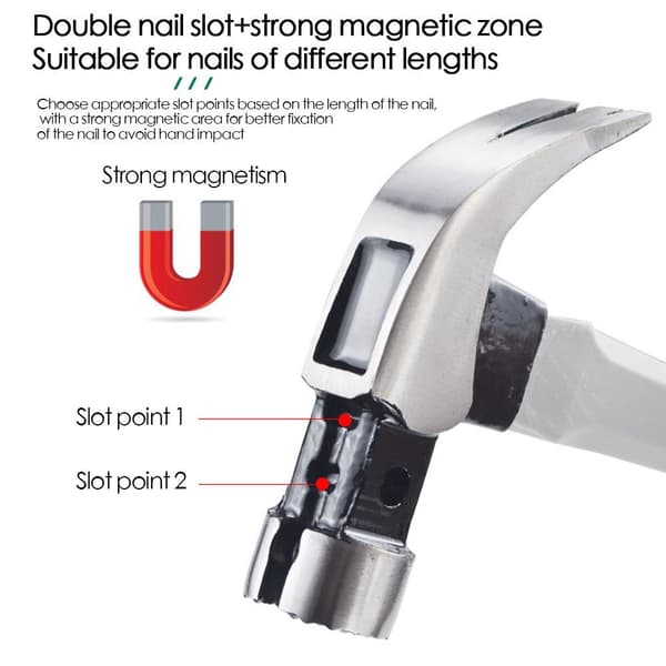 Klohammer Magnetisk Hammer RUNDT HODE
