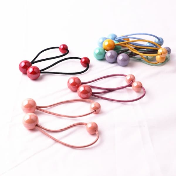 2kpl hiussiteet palloilla Bubble Scrunchie PINK 2kpl 2kpl Pink 2pcs-2pcs