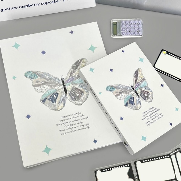 Butterfly A4/A5 Binder Fotokort Holder A4WHITE BUTTERFLY WHITE A4White Butterfly