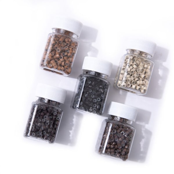 500 STK Hårperler Micro Links Ringe BEIGE Beige