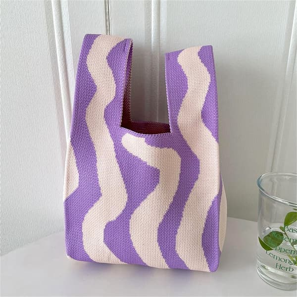 Strik Håndtasker Håndledstaske LILLA purple