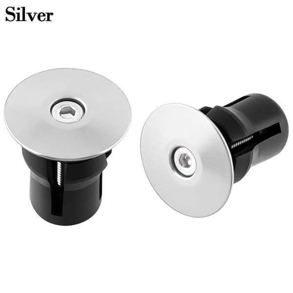 2stk Endeplugger Lås Håndtak Styreplugg SØLV Silver