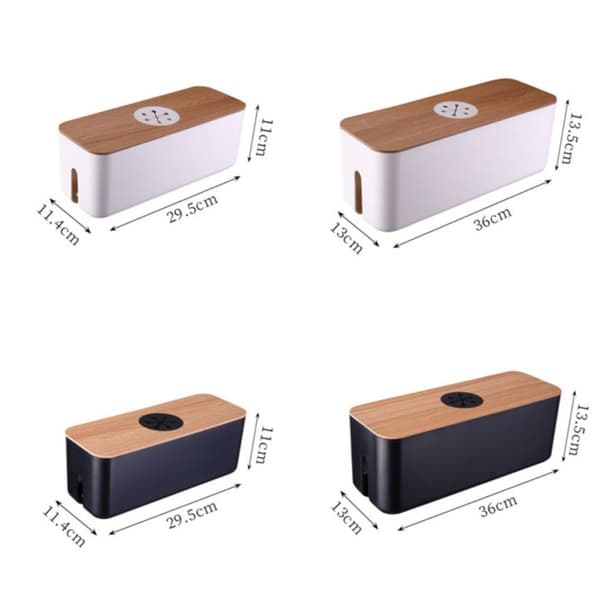 Kabelopbevaringsboks Kabelopbevaringsboks 29,5X11,4X11CMSORT SORT 29.5X11.4X11cmBlack