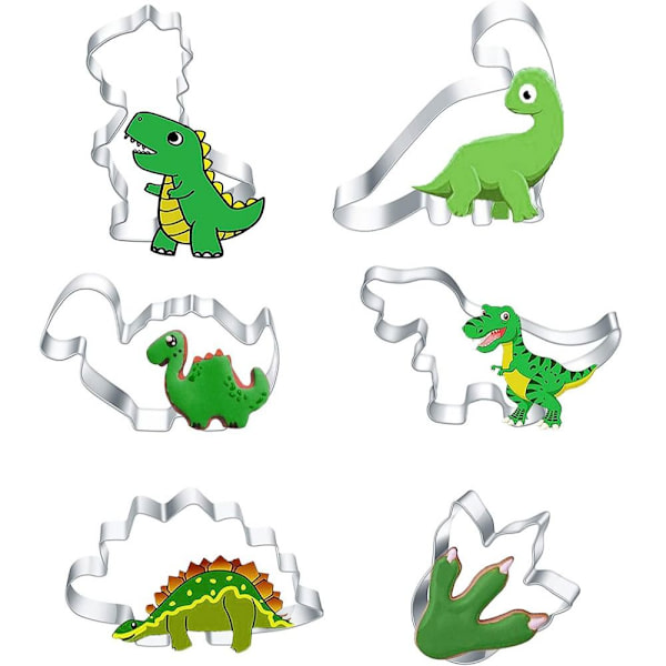 6 kpl Dinosaur Pikkuleikkurit Metallinen mold 6 KPL 6 KPL 6pcs