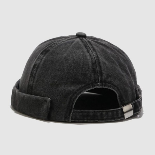 Brimless Docker Cap Skullcap Hatte SORT black